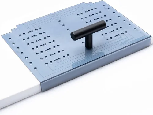 Miniatura 3 de Ravinte Herramienta de plantilla para manija de gabinete, perilla de cajón, montaje de taladro para guía de hardware, 1 paquete
