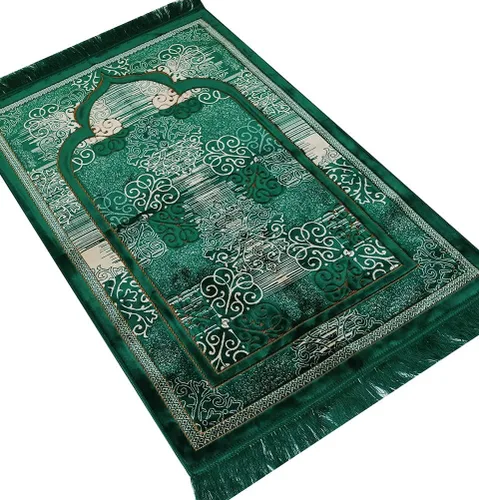 Miniatura 6 de Modefa Alfombra de oración islámica turca, alfombra de oración Janamaz de terciopelo suave, tapete de oración musulmana para hombres y mujeres