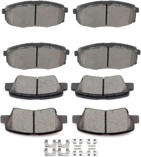 Miniatura 14 de Juego de pastillas de cerámica, D815 D537 SCITOO 8 piezas de pastillas de freno delanteras y traseras para Acura CSX 2006-2011, para Acura ILX