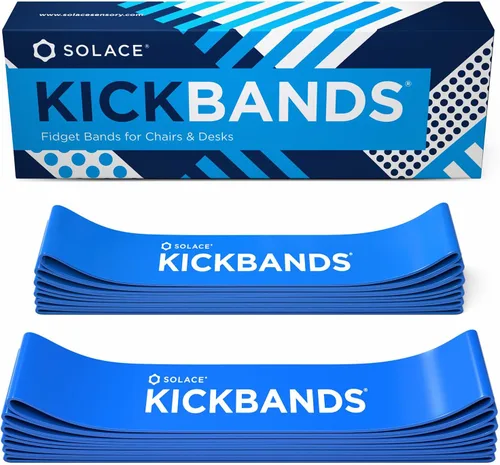 Miniatura 9 de KICK BANDS Bandas para sillas para niños con pies inquietos, paquete de 3 bandas para aliviar la ansiedad con TDAH para sillas y escritorios