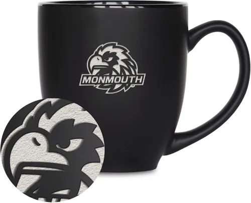 Miniatura 63 de Rico Industries - Taza de cerámica mate negra con grabado láser estándar de 15oz para NCAA (escuelas T & U) - Para bebidas calientes o frías