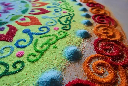 Miniatura 27 de Sandtastik Caja de arena ultravioleta de 10 libras, brillante y brillante, sin sílice, color vibrante, arena, sensorial, modelo de arte, paisaje