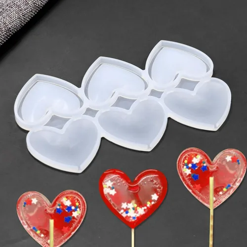 Miniatura 16 de mostsom Molde redondo 3D para piruletas de silicona, molde de caramelo manual para bricolaje, joyería creativa, color popular, molde de silicona
