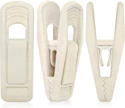 Miniatura 10 de TOFIIGREM Clips de terciopelo negro, 20 unidades, clips de terciopelo antideslizantes para colgar pantalones de traje, falda, clips de dedo fuertes