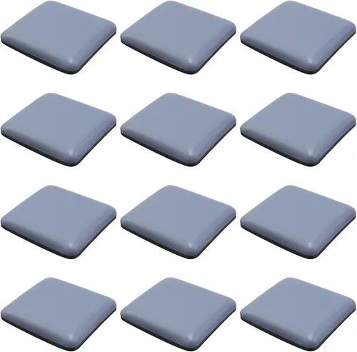 Miniatura 17 de Antrader Paquete de 12 alfombrillas deslizantes rectangulares para muebles, protector de suelo, posavasos mágicos antiabrasión, para mover muebles