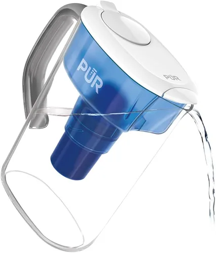 Miniatura 5 de PUR Paquete de jarra de filtro de agua de 7 tazas con 4 filtros de repuesto, pequeña capacidad para 7 tazas, filtración potente 2 en 1, filtración