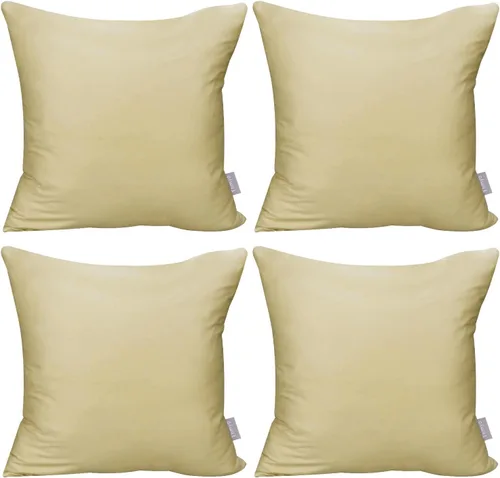 Miniatura 41 de Thmyo - Paquete de 4 fundas de almohada decorativas de 100 % algodón para lumbar, cómodas, sólidas, para Navidad/Halloween, fundas de cojín Blanco