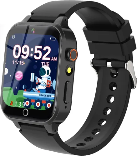 Cosjoype Reloj inteligente para niños con 26 juegos de rompecabezas, pantalla táctil HD, cámara de video, reproductor de música, seguimiento de