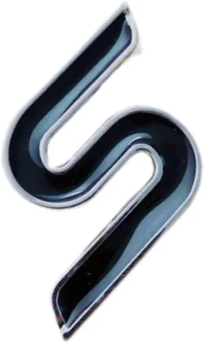 Miniatura 3 de Nueva aleación de zinc 3D S emblema insignias coche guardabarros trasero tronco Sedan letra adecuada para sedán (negro)