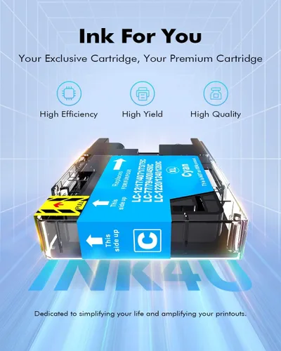 Miniatura 2 de INK4U Cartuchos de tinta LC71 compatibles de reemplazo para Brother LC75 LC71 LC79 XL para MFC-J6510DW MFC-J6710DW MFC-J6910DW MFC-J280W MFC-J425W