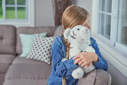 Miniatura 6 de Wild Republic Peluche de cachorro de tigre blanco, 12 pulgadas