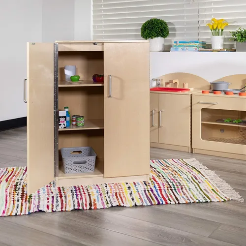 Miniatura 8 de Flash Furniture Hercules - Refrigerador de cocina de madera para niños para uso comercial o doméstico, seguro, diseño apto para niños, natural