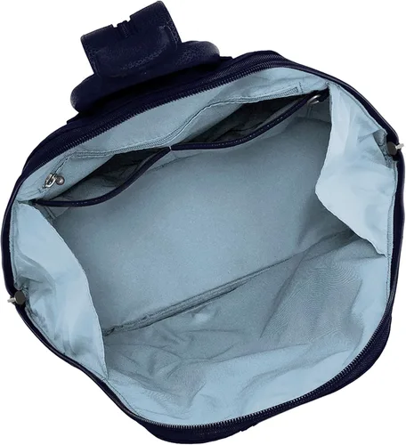 Miniatura 4 de Baggallini Mochila Metro para mujer con pulsera RFID para teléfono, Azul Patchwork, talla única