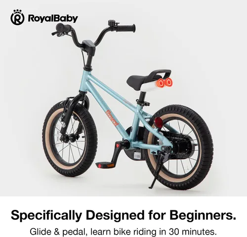 Miniatura 2 de RoyalBaby EZ-Pro Kids Bike, Lightweight Aluminum 2-in-1 Balance to Pedal Bike with One-Key Switch, 14 16 18 20 Inch for Age 3-10 Years