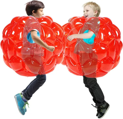 Miniatura 4 de SUNSHINEMALL Paquete de 2 bolas inflables de parachoques para niños, bolas gigantes de zorb, bolas de sumo para hámster humano, bolas de burbujas