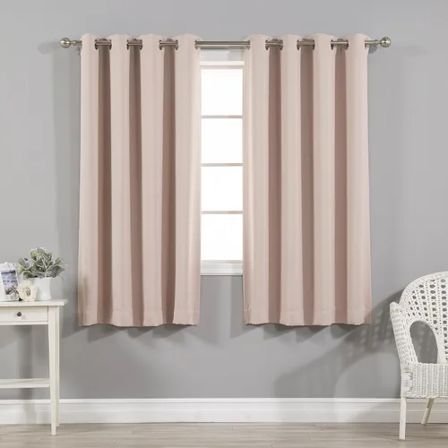 Miniatura 34 de Best Home Fashion Paneles de cortinas opacas con aislamiento térmico de alta calidad para tratamiento de ventanas, para dormitorio, acero inoxidable