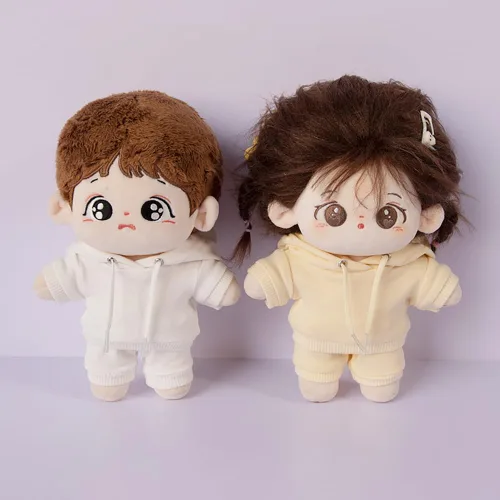 Miniatura 2 de niannyyhouse Ropa deportiva de felpa de 7.9 in, ropa deportiva elástica y sólida, con capucha, pantalones, juguete de peluche suave, accesorios