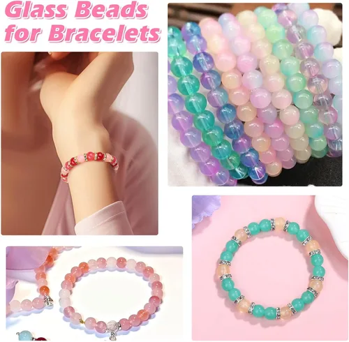 Miniatura 4 de shynek 2800 cuentas de cristal de 6 mm para pulseras, 56 colores de cuentas de cristal para hacer joyas, pulseras y manualidades DIY