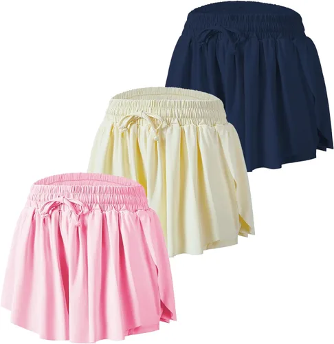 Miniatura 3 de Pantalones cortos fluidos con diseño de mariposa para niñas, pantalones cortos deportivos para niñas, pantalones cortos de mariposa para niños