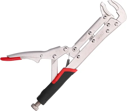 Miniatura 7 de Alicates de bloqueo extendidos, agarre de mandíbula curvado extra largo de 80 grados para carpintería, herramientas manuales para agarrar, sujetar