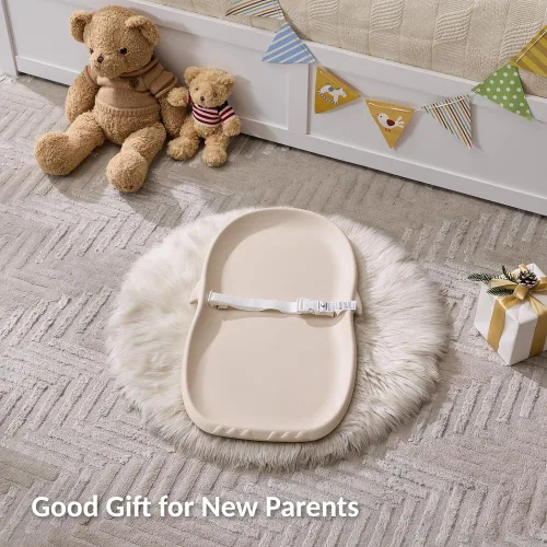 Miniatura 5 de Luxury Little Cambiador de bebé portátil de EVA impermeable para cambios de pañales, vestirse, masaje de bebé y aplicación de humectante, suave