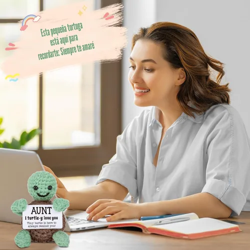 Miniatura 5 de 4THFARMES Mini divertidos regalos de tortuga tía tía de sobrina sobrino, regalos de cumpleaños para tía tía, ideas de regalo para tía tía, pequeñas