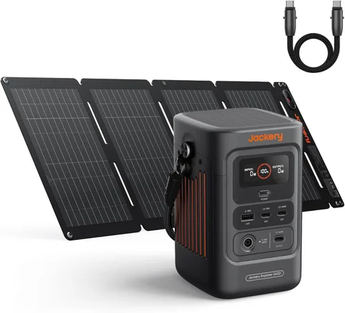Miniatura 13 de Jackery Explorer - Banco de energía 240D, estación de energía portátil LiFePO4 de 80,000 mAh, salida de CC de 200 W, carga rápida de 1 hora
