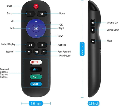 Miniatura 6 de Paquete de 2 controles remotos universales para TCL Roku TV/Hisense TV/Onn TV/Philips TV/Sharp TV/Westinghouse TV/Sanyo TV/RCA TV/JVC TV/Element TV