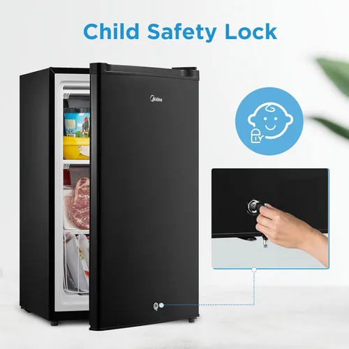 Miniatura 14 de Midea MRU03M2ABB - Congelador vertical, mini congelador de 3.0 pies cúbicos, para cocina, apartamento, oficina, sótano o dormitorio, negro Blanco