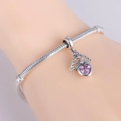 Miniatura 5 de Dijes de tortuga marina de plata de ley 925 para mascotas Pandora pulsera europea