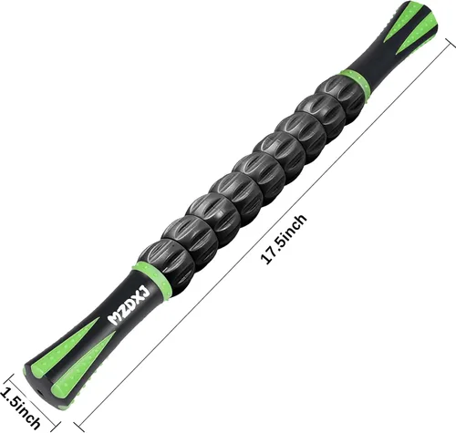 Miniatura 2 de Varilla de rodillo muscular para atletas - Masajeador de fascia de tejido profundo y rodillo para alivio del dolor miofascial - Aparato de Verde