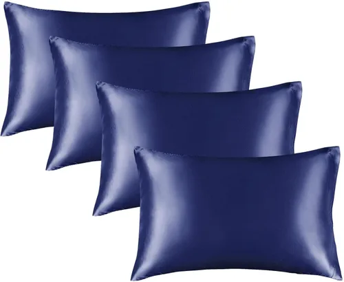 Miniatura 61 de Bedelite Funda de almohada de satén para el cuerpo, súper suave y refrescante, para el cabello y la piel, transpirable, sedosa y larga, 20 x 54 Rosa