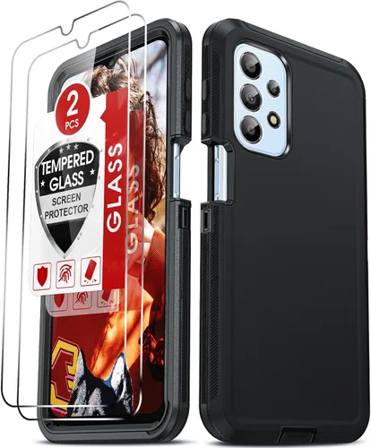Miniatura 30 de LeYi Funda compatible con Samsumg Galaxy A05 4G: Galaxy A05 4G con resistente a los golpes, 3 en 1 de cuerpo completo, protección resistente