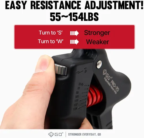 Miniatura 6 de GD Entrenador de fuerza de agarre (fortalecedor de agarre ajustable premium para entrenamiento de antebrazo) fortalecedor de muñeca y antebrazo