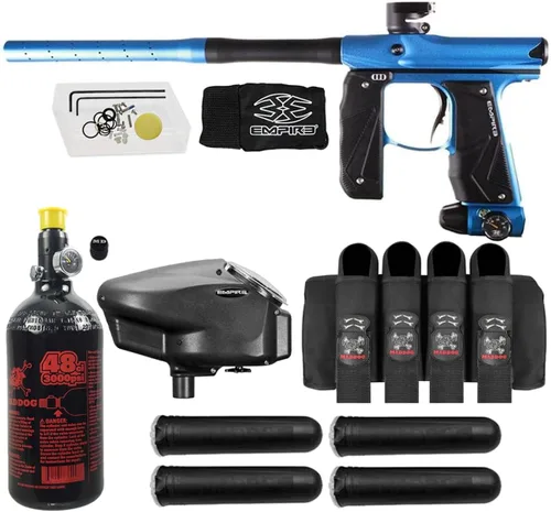 Miniatura 10 de Maddog Empire Mini GS Marcador de Pistola de Paintball Electrónico Completamente Automático con Tanque de Paintball HPA 48/3000, Cargador Polvo