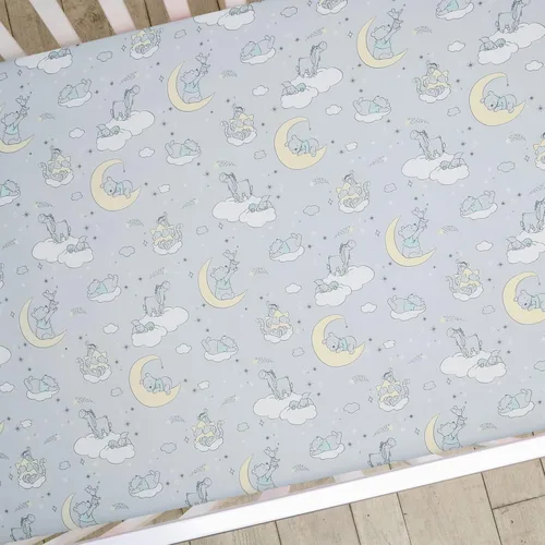 Miniatura 3 de Lambs & Ivy Disney Baby Cozy Friends Winnie The Pooh - Sábana ajustable para cuna gris Amigos acogedores de Pooh