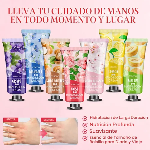 Miniatura 3 de VISCOO Paquete de 7 regalos de crema de manos para mujeres, regalo de agradecimiento para profesores, regalos de graduación, mini loción hidratante