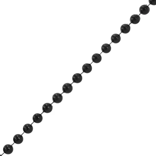 Miniatura 2 de Mandala Crafts Rollo de cadena de perlas negras de 0.157 pulgadas (0.157 in), guirnalda de perlas de 44 yardas para decoración de bodas, arreglos