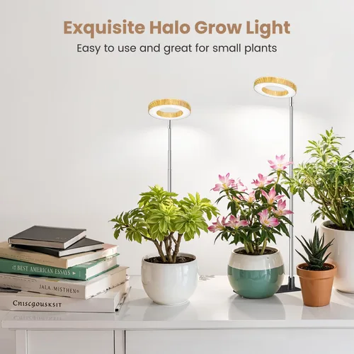 Miniatura 3 de Kullinss - Luz de crecimiento, 48 luces LED de espectro completo para plantas de cultivo en interiores con base desmontable, temporizador de Grano