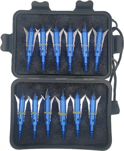 Miniatura 13 de Hojas de Acero Inoxidable para Cazar y Tiro con Arco Cabezales Anchos de Punta de Flecha Compatibles con Arcos Tradicionales, Arco de Tiro, Ballesta