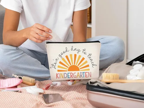 Miniatura 4 de Regalos para Profesores Bolsa de Maquillaje - Bolso de Supervivencia para Profesores Boho Sunshine, Bolso de Cosméticos, Regalos de Cumpleaños