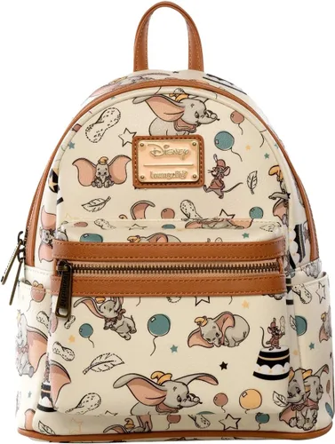 Loungefly x Disney Dumbo Vintage Mini Mochila, Multi colorido, Moderno
