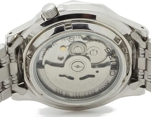 Miniatura 4 de SEIKO 5 Reloj automático para hombre SNXS79 con esfera negra y pulsera de acero inoxidable plateado, Mecánico,Automático,Reloj automático