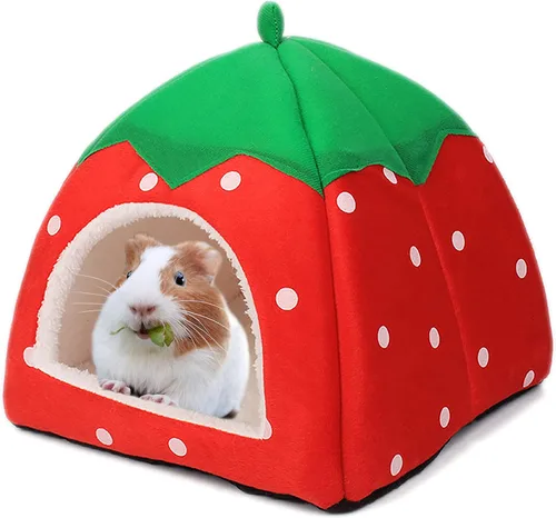 Miniatura 9 de Cama escondida de conejillo de indias, casa de conejo enano, accesorios para cuevas, acogedor escondite para conejito, erizo, hurón, chinchilla