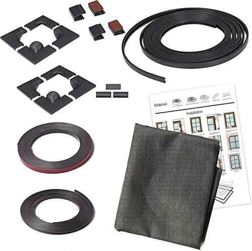 Miniatura 5 de NeatiEase Pantalla magnética ajustable para ventana de 32 x 24 pulgadas, se adapta a cualquier tamaño de malla de fibra de vidrio con marco gris más