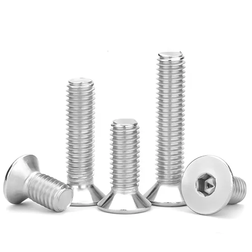 Miniatura 22 de Tornillos de cabeza plana M4 de 0.787 in, tornillo y perno de cabeza plana M4-0.028x0.787 in, pernos avellanados de acero inoxidable, accionamiento