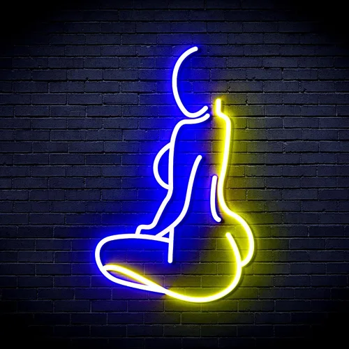 Miniatura 22 de ADVPRO Señora Back Shape Flex Silicone LED Neon Sign - Azul - st16s32-fnu0267-b