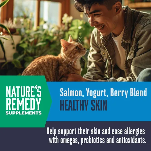 Miniatura 4 de Whole Life Pet Suplementos para Piel y Pelaje Saludables para Gatos para Piel Seca, Alivio de Alergias y Estómago, Apoyo Inmunológico y Digestivo