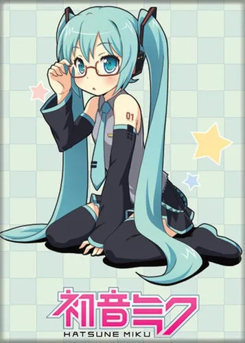 Ata-Boy Hatsune Imán - HM yamasan - Imán de 2.5 x 3.5 pulgadas para refrigeradores, pizarras blancas y decoraciones de casilleros
