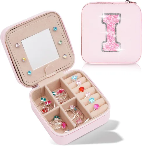 Miniatura 65 de Uygafly Joyero de viaje – Joyero personalizado para mujeres, pequeño organizador de joyas, bonitos organizadores de joyas y estética